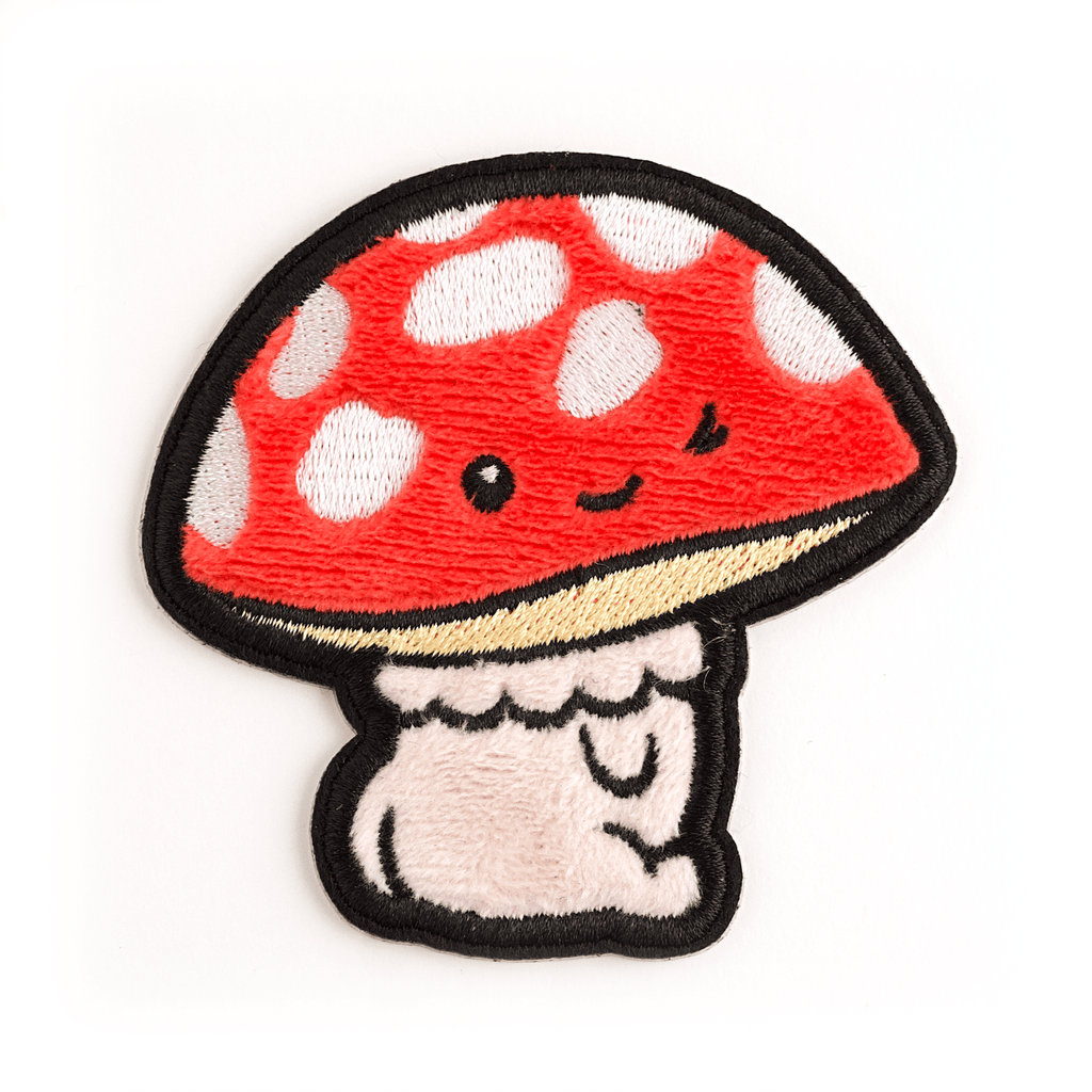 Red Mushroom Fuzzy Patch – LuxCups Creative