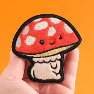 LuxCups Creative Patch Red Mushroom Fuzzy Patch