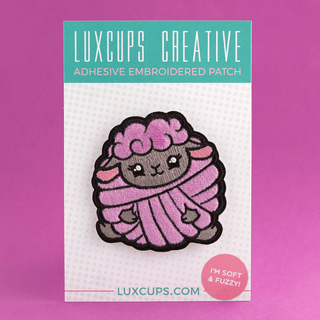 LuxCups Creative Patch Yarn Baaa-ll Fuzzy Patch