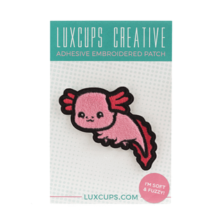 LuxCups Creative Patch Axolotl Fuzzy Patch