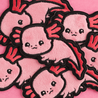 LuxCups Creative Patch Axolotl Fuzzy Patch