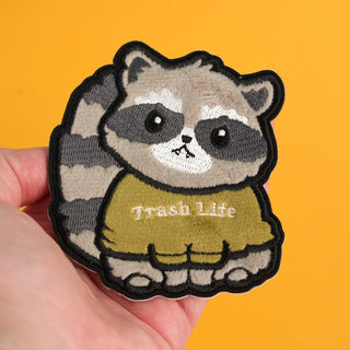 LuxCups Creative Patch Raccoon Fuzzy Patch