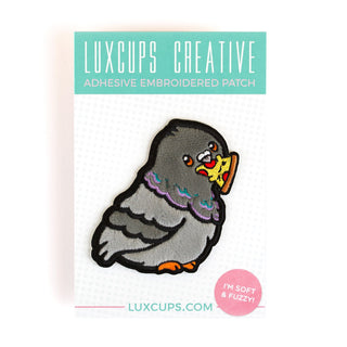 LuxCups Creative Patch Pizza Pigeon Patch