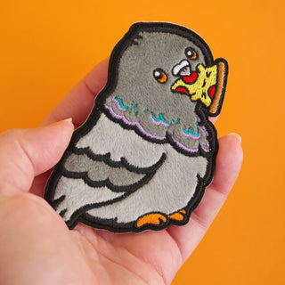 LuxCups Creative Patch Pizza Pigeon Patch