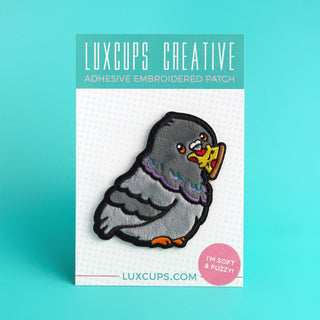LuxCups Creative Patch Pizza Pigeon Patch