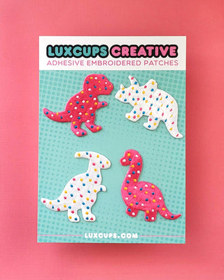 LuxCups Creative Patch Mini Dino Cookie Patch Pack