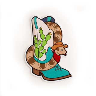 LuxCups Creative Sticker Snake In My Boot Sticker