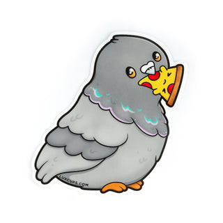 LuxCups Creative Sticker Pizza Pigeon Sticker