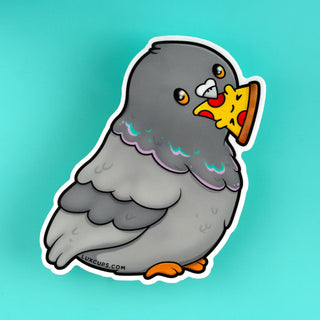 LuxCups Creative Sticker Pizza Pigeon Sticker