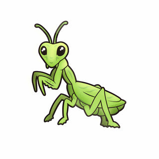 LuxCups Creative Sticker Praying Mantis Sticker