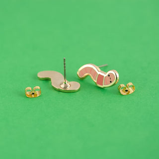 LuxCups Creative Stud Earrings Earthworm Earrings