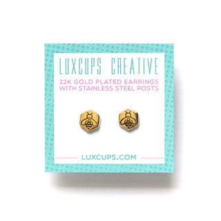 LuxCups Creative Stud Earrings Honey Bee Enamel Earrings