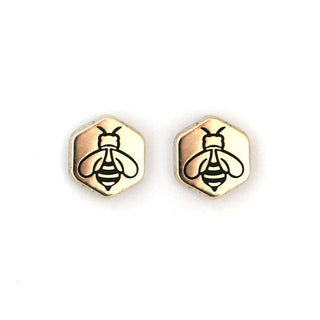 LuxCups Creative Stud Earrings Honey Bee Enamel Earrings