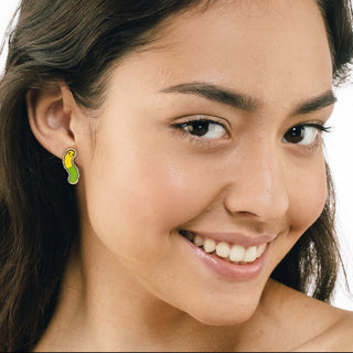 LuxCups Creative Stud Earrings Gummy Worm Earrings
