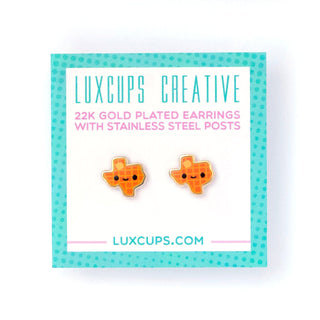 LuxCups Creative Stud Earrings Texas Waffle Enamel Earrings