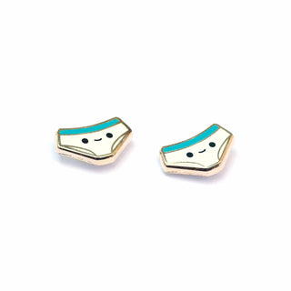 LuxCups Creative Stud Earrings Funny Undie Enamel Earrings