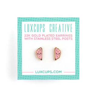 LuxCups Creative Stud Earrings Big Brains Earrings