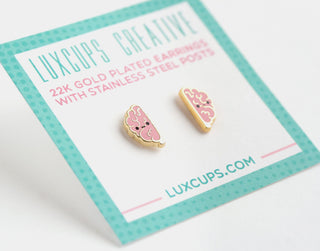 LuxCups Creative Stud Earrings Big Brains Earrings