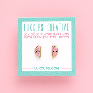 LuxCups Creative Stud Earrings Big Brains Earrings