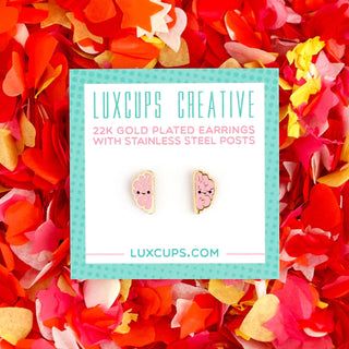 LuxCups Creative Stud Earrings Big Brains Earrings