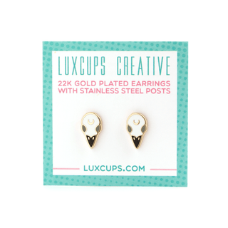 LuxCups Creative Stud Earrings Raven Skull Earrings