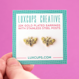 LuxCups Creative Stud Earrings Moth Earrings