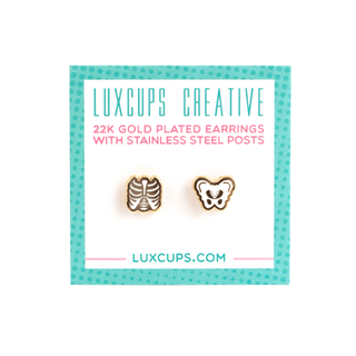 LuxCups Creative Stud Earrings Bone Buds Earrings