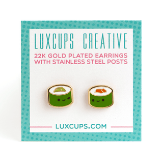 LuxCups Creative Stud Earrings Sushi Earrings