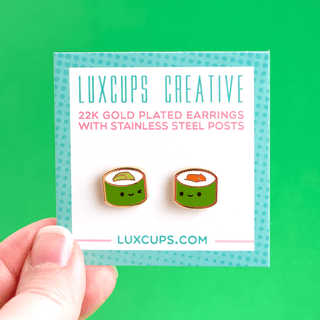 LuxCups Creative Stud Earrings Sushi Earrings