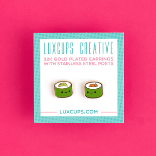 LuxCups Creative Stud Earrings Sushi Earrings