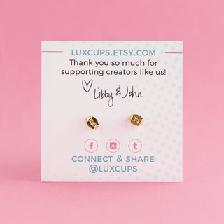LuxCups Creative Stud Earrings Eggs & Bac-y Earrings