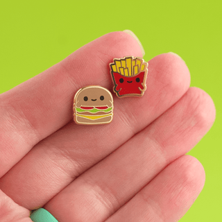 LuxCups Creative Stud Earrings Fast Food Friends Earrings