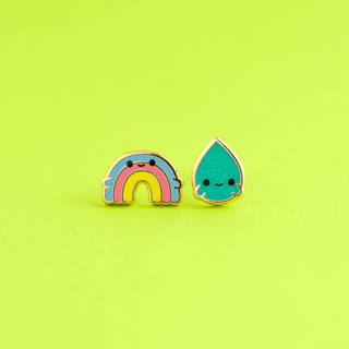 LuxCups Creative Stud Earrings Rainbow Buds Earrings