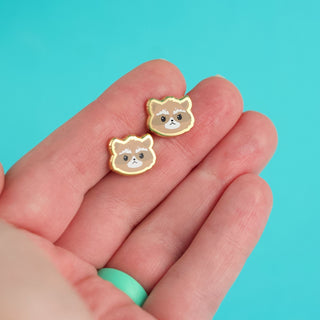 LuxCups Creative Stud Earrings Raccoon Earrings