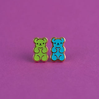 LuxCups Creative Stud Earrings Gummy Bear Earrings