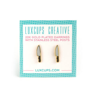 LuxCups Creative Stud Earrings Knife Earrings