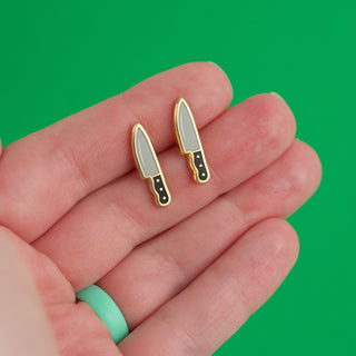 LuxCups Creative Stud Earrings Knife Earrings