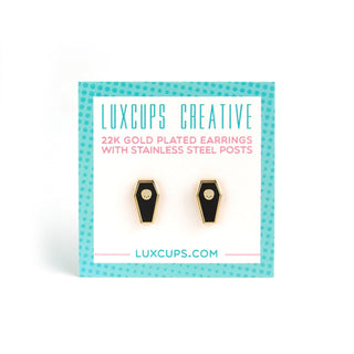 LuxCups Creative Stud Earrings Coffin Earrings