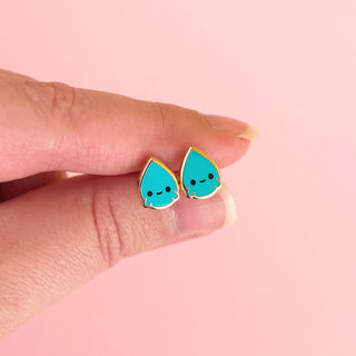 LuxCups Creative Stud Earrings Happy Tears Earrings