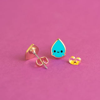 LuxCups Creative Stud Earrings Happy Tears Earrings