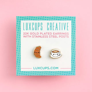 LuxCups Creative Stud Earrings Brunch Besties Earrings