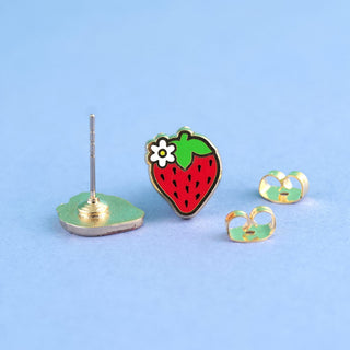 LuxCups Creative Stud Earrings Strawberry Fields Earrings