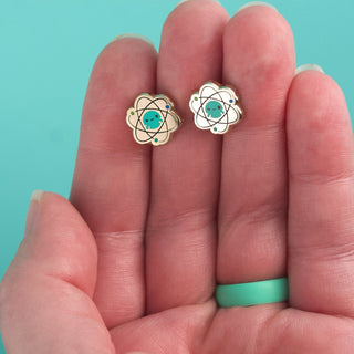 LuxCups Creative Stud Earrings Excited Atom Earrings