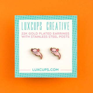 LuxCups Creative Stud Earrings Axolotl Earrings