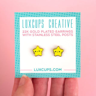 LuxCups Creative Stud Earrings Bright Shining Star Earrings