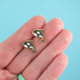 LuxCups Creative Stud Earrings Orca Earrings