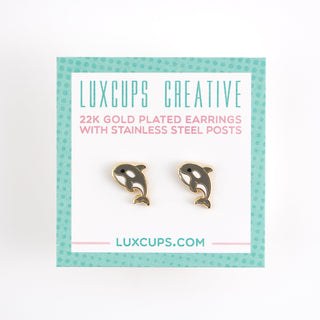 LuxCups Creative Stud Earrings Orca Earrings