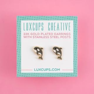 LuxCups Creative Stud Earrings Orca Earrings