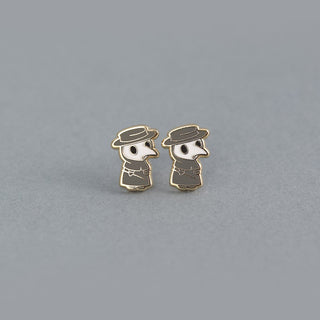 LuxCups Creative Stud Earrings Plague Doctor Earrings