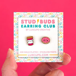 LuxCups Creative Stud Earrings Breakfast Buds Earrings - Stud Buds Earring Club